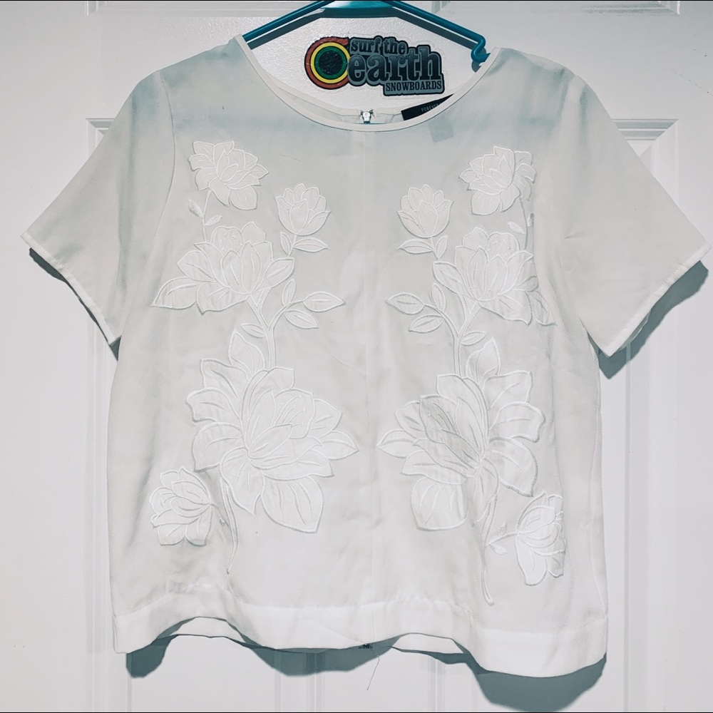 Flower Embroidered Blouse